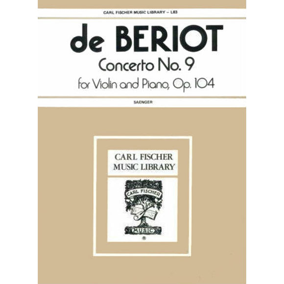 De Beriot Concerto No. 9 for Violin & Piano