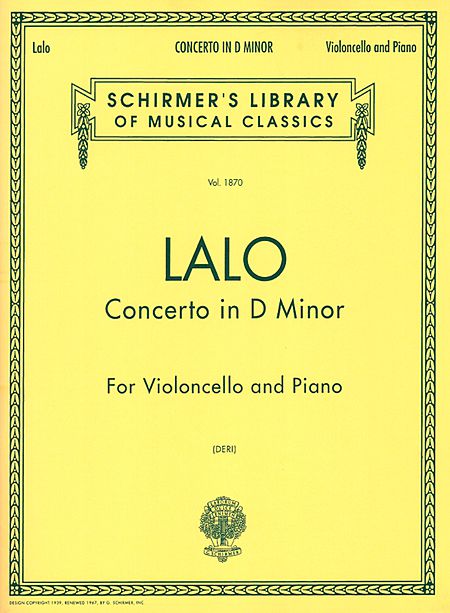 Lalo-Concerto-D-Minor-Cello-Music-Schirmer